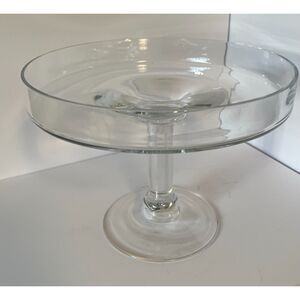 Clear Glass Pedestal Cake Plate